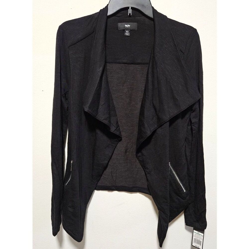 NWT Mossimo Black Textured Open Jacket XS